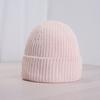 Wool blended light board knitted hat fashionable versatile solid color dome hat ins girls face small casual hat