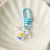 Sanrio Anime Hello Kitty Transparent Fine Flashing Keychain Cartoon Cinnamon Dog Kuromi Melody Bag Pendant Cute Key Accessories