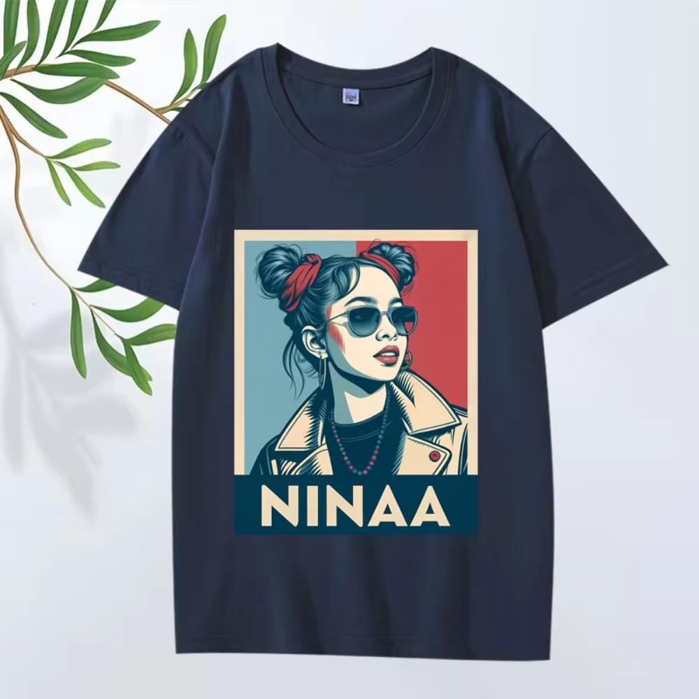 

Nina Chuba Hope Style Essential Graphic T Shirts Men Women Oversized Cotton Streetwear Short Sleeves Summer Printed Unisex Tees S