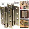 2Pcs Self Closing Hinges for Doors Heavy Duty Spring Hinge Auto Close Mechanism for Wood Screen Doors Basement Bathroom Cabinet