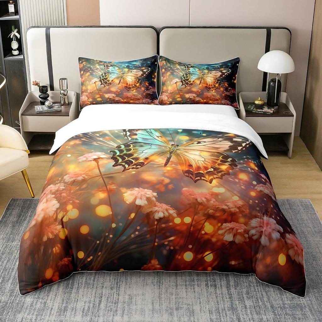 Firefly Duvet Cover Set For Kids Boys Girls Quilt Covers Lightweight Down Bedroom Decor 2 Pillowcases 1 Duvet Cover No Comforter