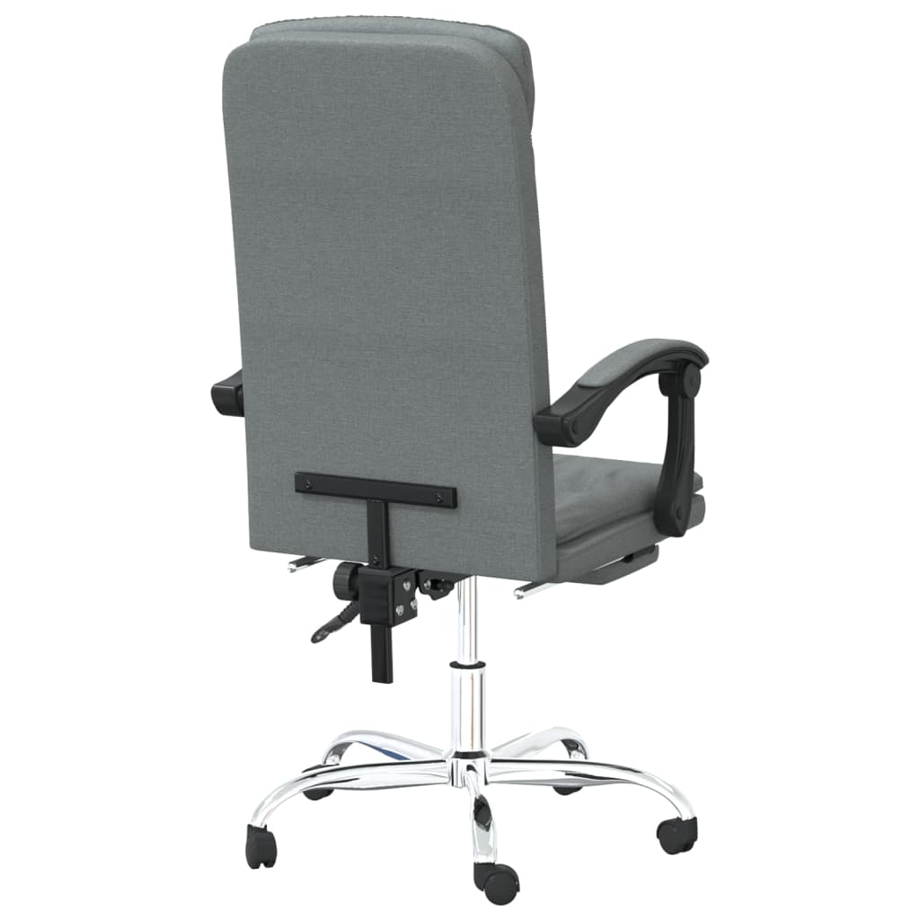 Office Chair with Reclining Function Dark Gray Fabric