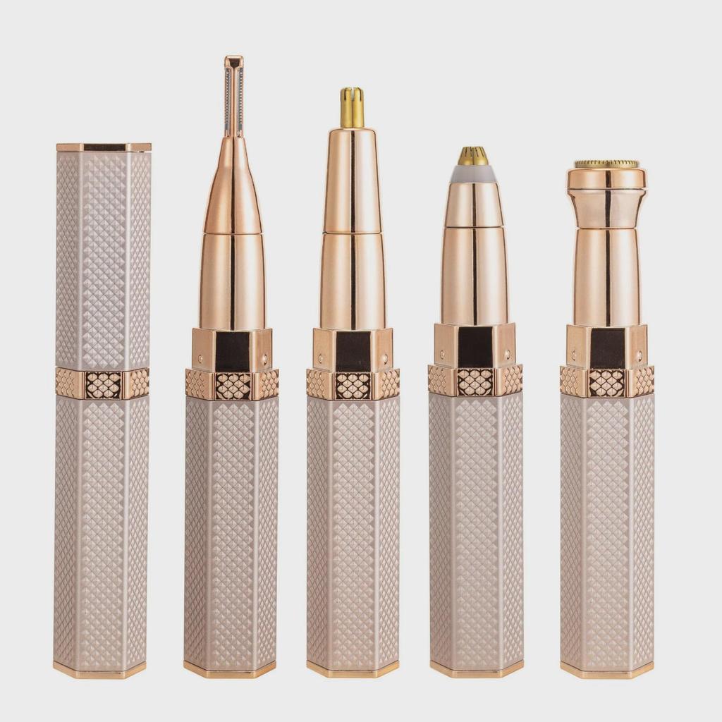 Elektrický holicí strojek na rtěnky a zastřihovač obočí: Mini depilace z obličeje, rtů, nosu, podpaží a soukromých oblastí.