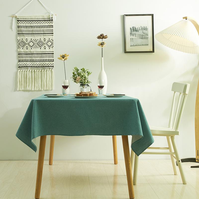 Nordic Minimalist Solid Color Tablecloth Water-resistant and Oil Resistant Restaurant Tablecloth Available in Multiple Colors