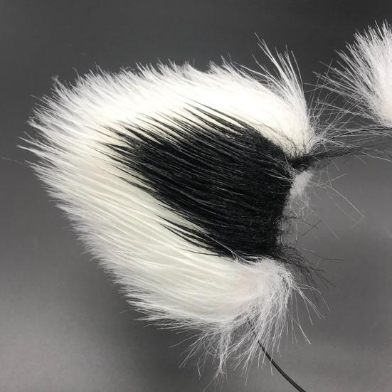 Plush Cat Ear Headband Durable Metal Hairband Versatile Design Hair Hoop Cosplay Props Hair Accessory