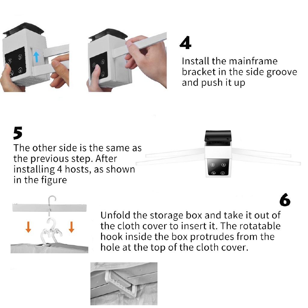 Mini Przenośna Suszarka do Ubrań Stojak Suszący Składany Grzejnik Wieszak Domowy Podróżny Stojak na Ubrania Suszarka Elektryczny Grzejnik Sterowanie