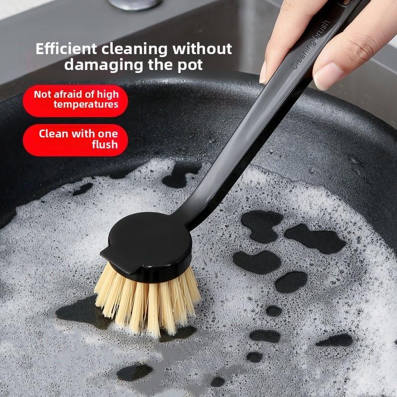 Handle Long Dish Brush Nonstick Pans Kitchen Utensil Cleaning Durable Plastic