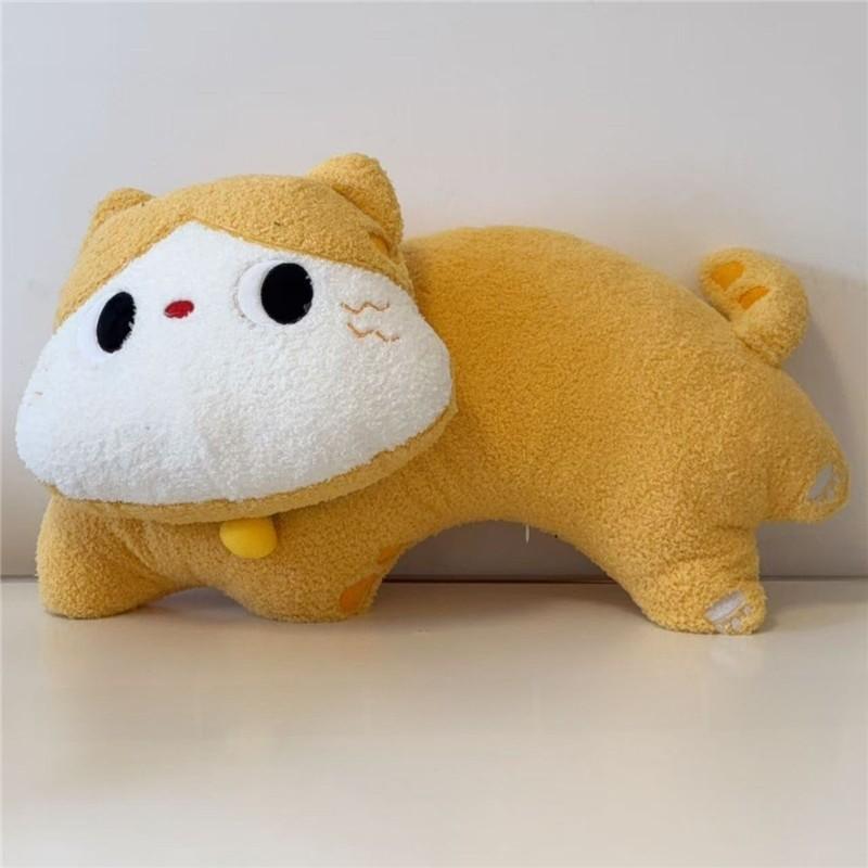 Cute Animal Dopamine Cat Plush Pillow With Embroidered Design For Students And Home Decor