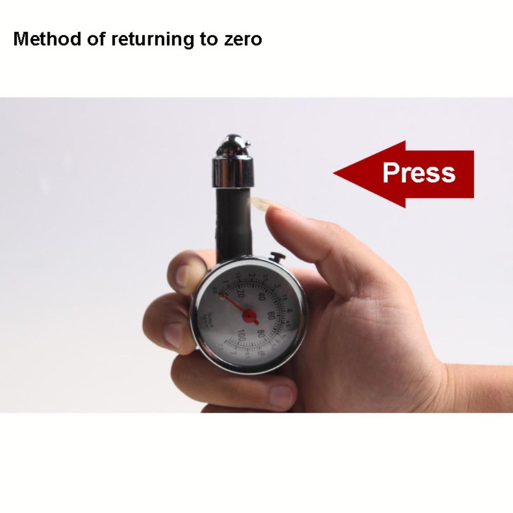 Metal Manometer Mini Dial Tyre Meter Diagnostic Repair Tool Tire Pressure Gauge