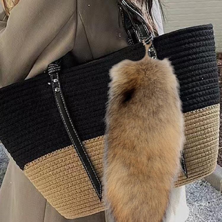 Pelziger Schlüsselanhänger Handtaschenanhänger Tasche Rucksack Hängende Dekorationen Fuchsschwanz Schlüsselanhänger