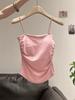2026 Spring Korean Style Backless Slim Bandeau Top with Padded Ruffles for Women