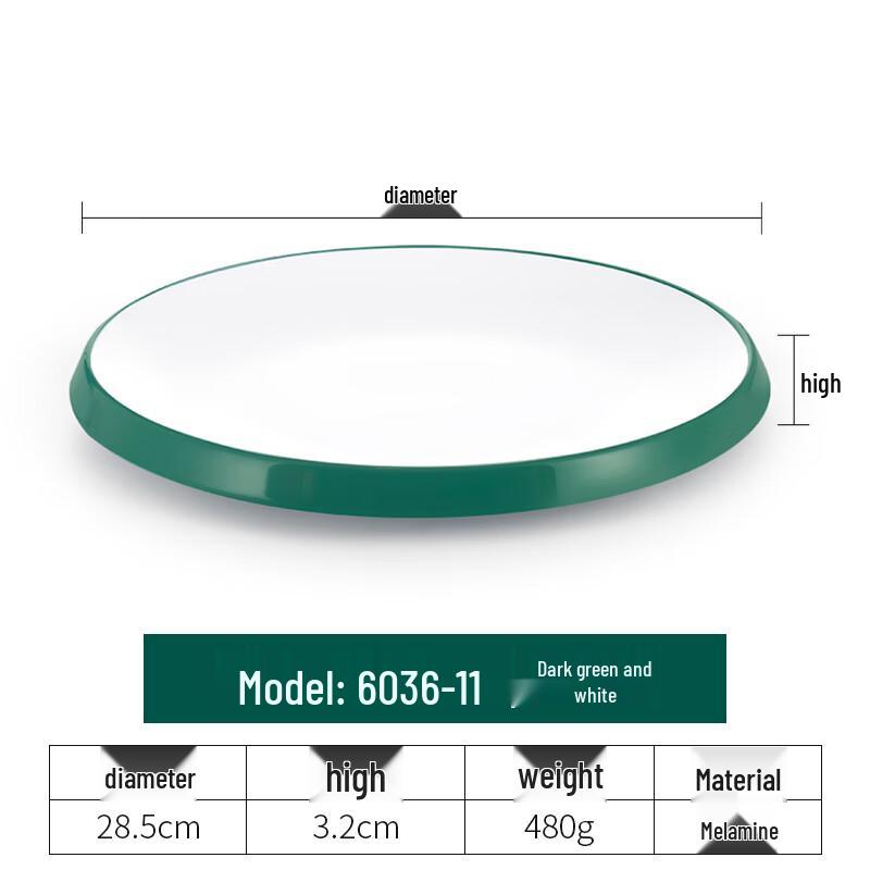 Melamine Round Concave Restaurant Plate