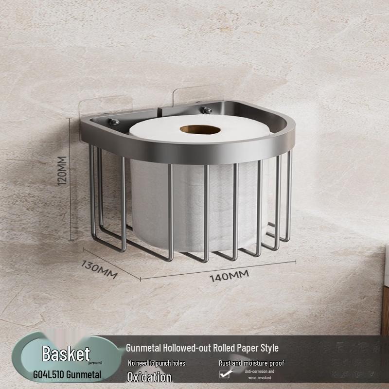 Handon Punch-Free Bathroom Tissue & Roll Holder