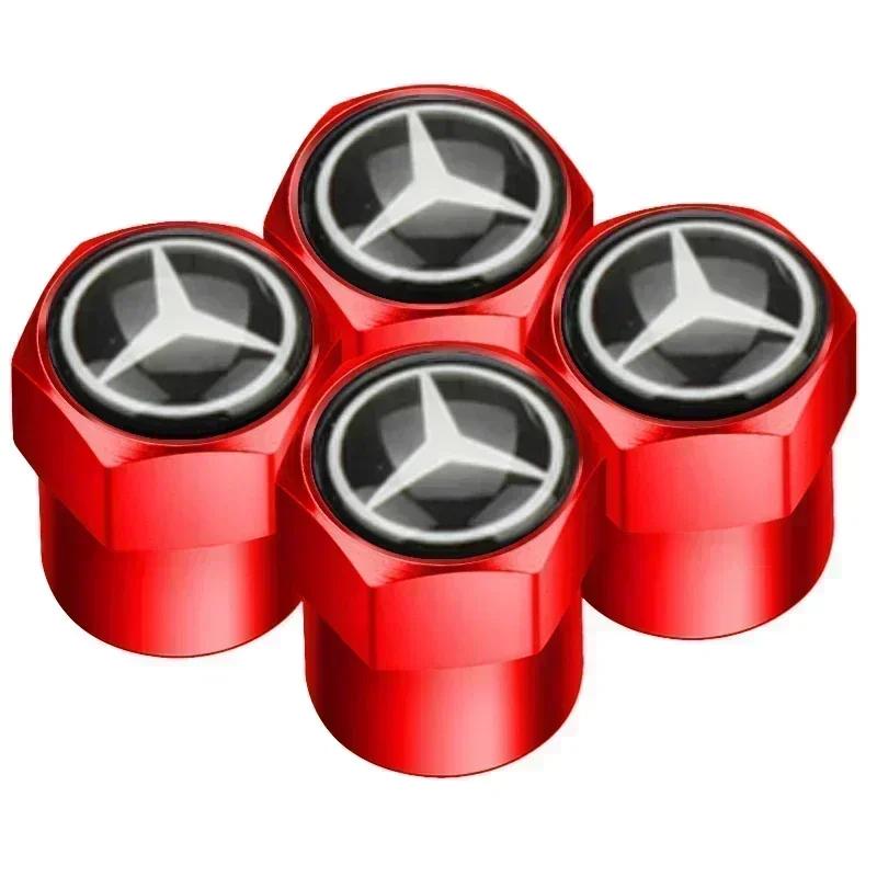 For Mercedes Benz 4pcs New Auto Emblem Cap Case For Mercedes Benz B/C/E/S Class A Class C200L GLC GLK CLA GLA W211 W203 W204 W124 AMG W202 W205