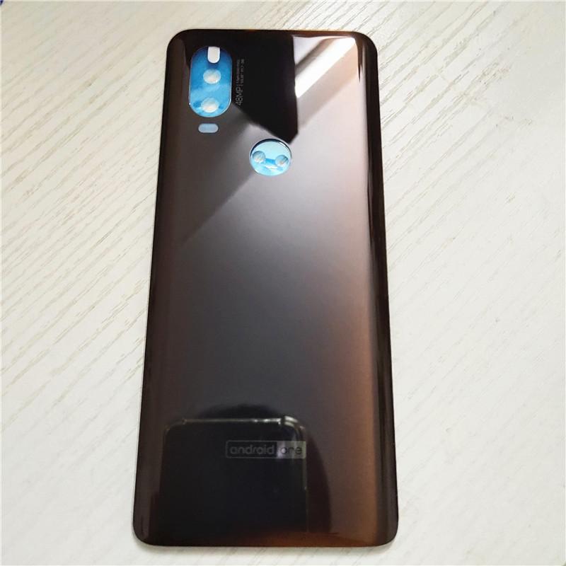 Skleněný zadní kryt baterie Pouzdro pro Motorola One Vision P50 XT1970 Kryt baterie pro Moto One Vision Kryt baterie