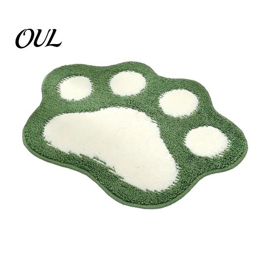 Washable Non-slip Rug Cat Paw Bath Mat, Non-Slip Soft Fluffy Rug, Absorbent Anti-slip Shower Mat Cute Area for Entrance Bathroom Bedroom Floor