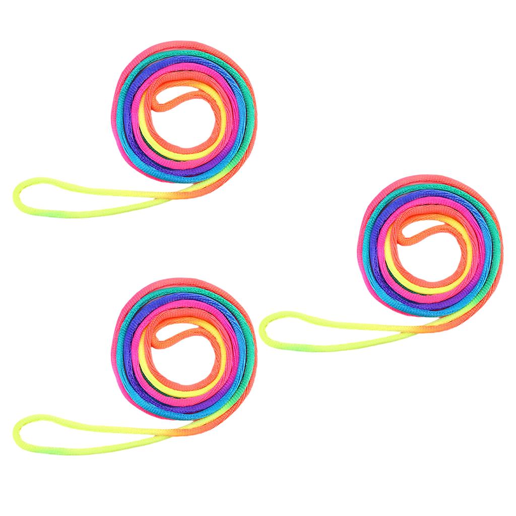 Kids Finger String Game 3 Pack Rainbow Rope Fun Twisting Toy for Children Colorful Nylon Cord Twister Interactive Play