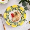 BRKeramický Ručně Kreslený Citronový Talíř Nádobí Restaurace Molekulární Gastronomie Nádobí Dezertní Svačinový Talíř Omáčník Ovocný TalířEY