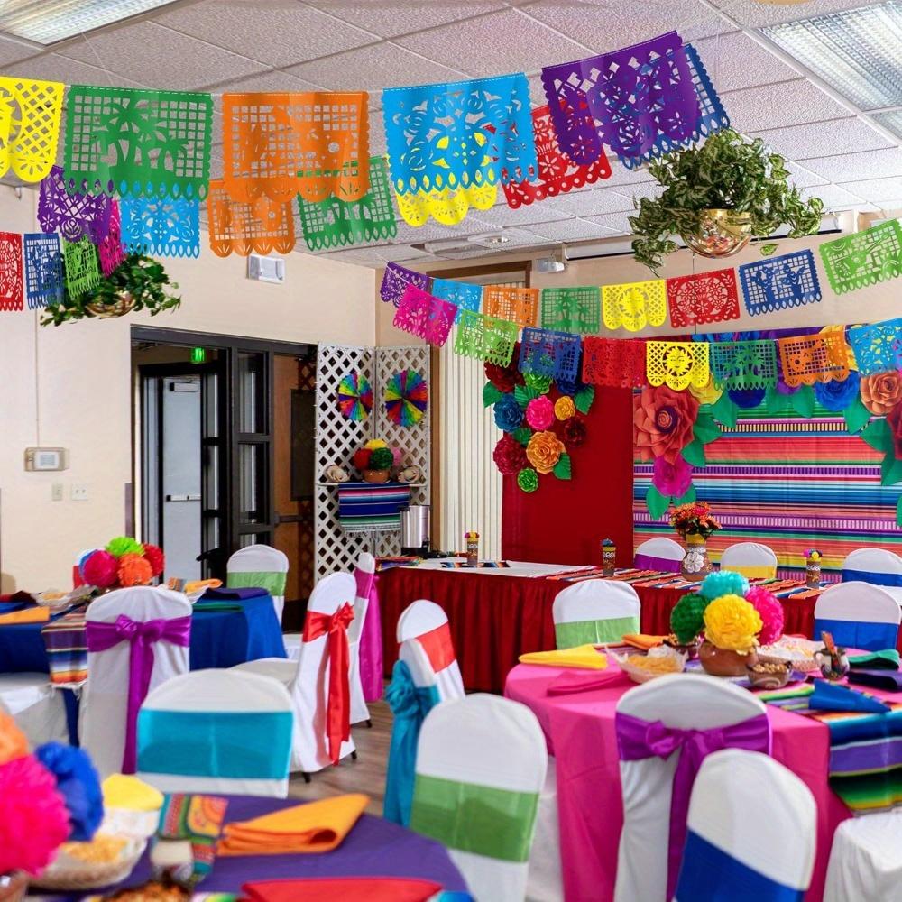 2pcs Day of The Dead Party Decorations 1pc Fiesta Banner with 9 Mexican Theme Party Flag Banner Day of The Dead Hanging Decor Home Party Supplies