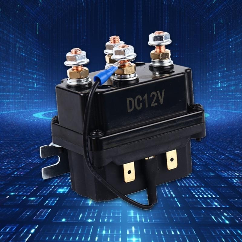 Universals 12V 250A Winch Remote Contactor Winch Relays Kits Practical Winch Control Solenoid Relays Control Box