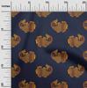 oneOone Cotton Flex Fabric Fish Block Printed Fabric 1 Yard 40 Inch Wide