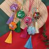 Chinese Brocade Tassel Sachet: New Year Charm Pendant with Ancient Style Scent