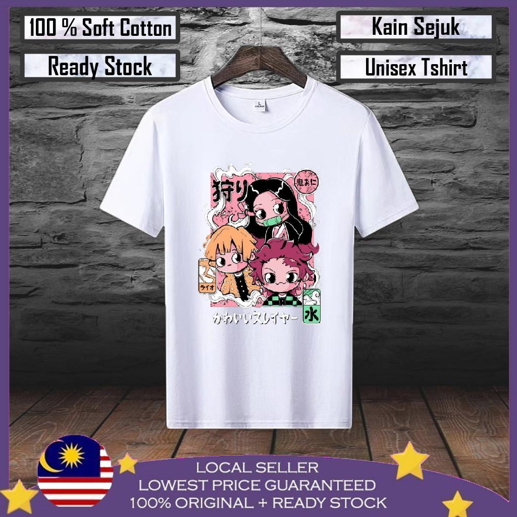 Premium Demon Slayer Baju Viral Lelaki Men T shirt 100% Cotton Baju Tshirt Lelaki Baju Perempuan