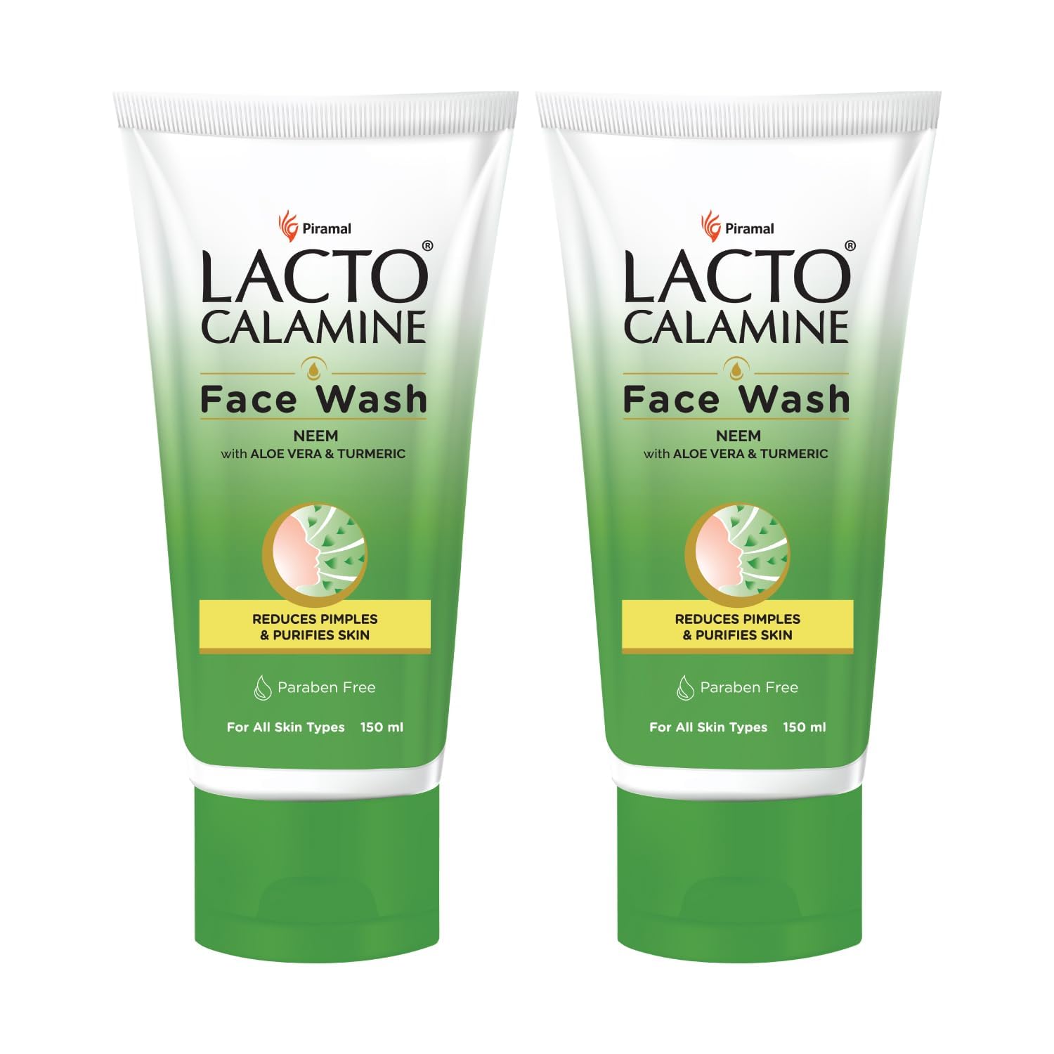

Lacto Calamine Neem Face Wash With Aloe Vera Turmeric 150ml Pack of 2 For Pimples & Oil Control