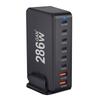 Multiports Charging Station with 286W Output, 6 USB C and 2 USB Slot Desktop Charging Holder Stand for Tablet Phones