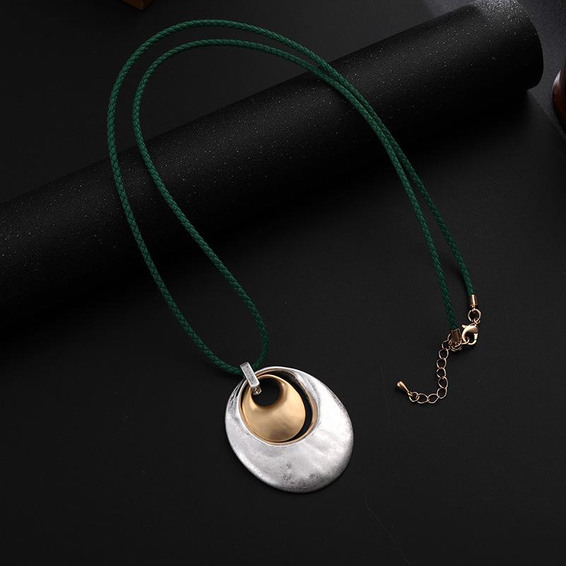 Women'S Long Necklace Geometric Matte Fashion Simple Style Sweater Chain Jewelry