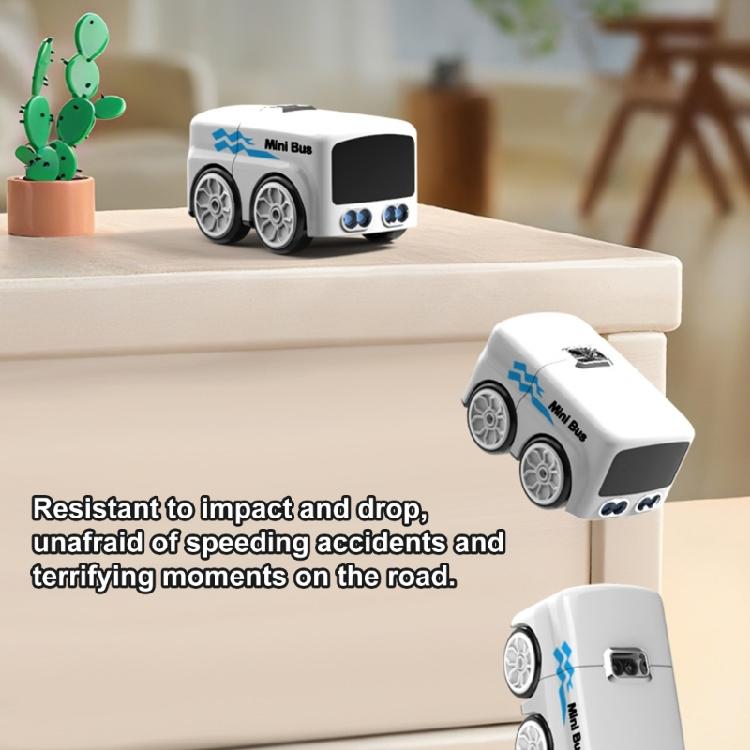 Intelligent Mini Remote Control Bus Gesture Follow Sensors Car Auto-Avoidance Line Tracking Desktop Vehicle Toy with LED