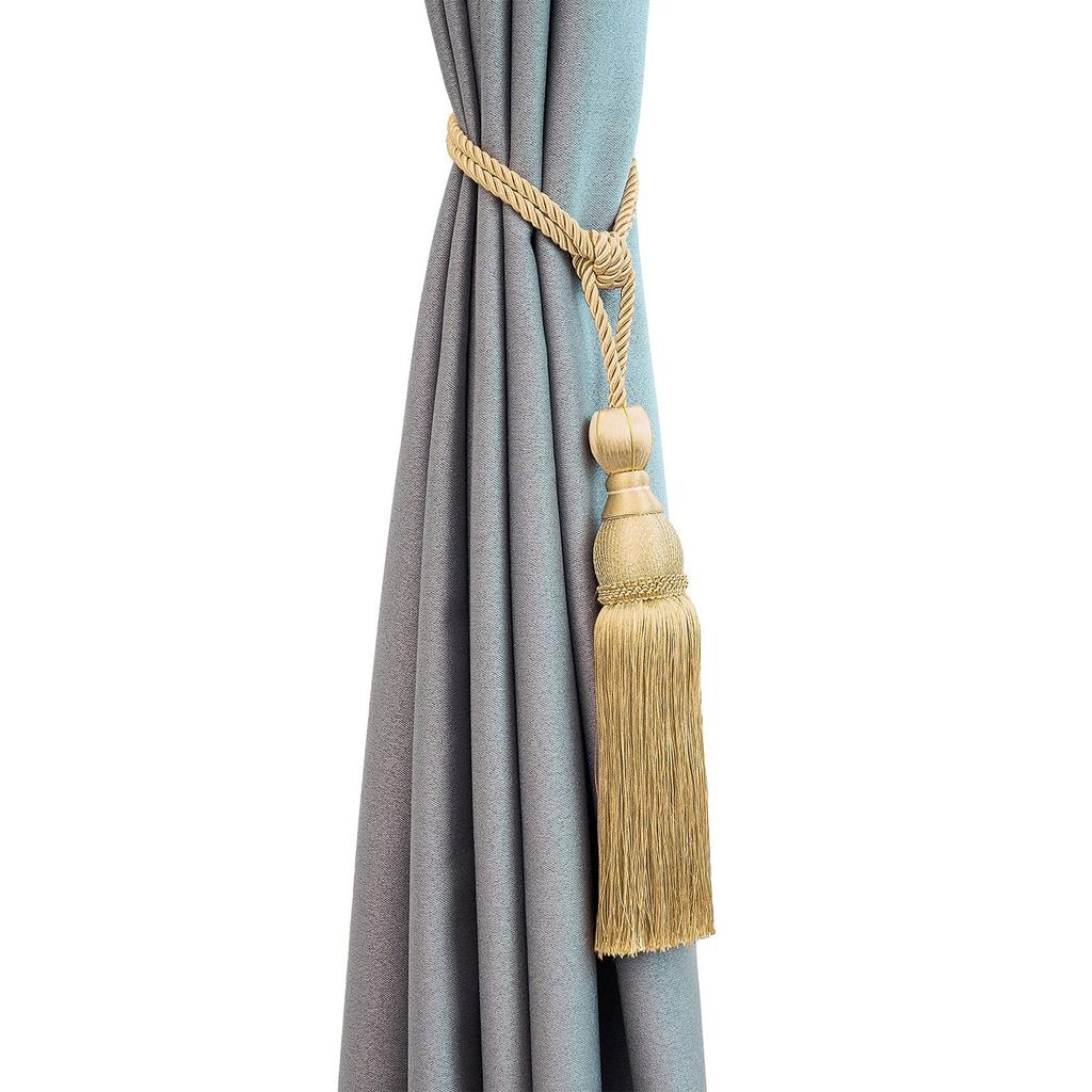 2 szt. Tassel Curtain Tieback Hanging Ball Curtain Holdback z akcesoriami do zasłon do salonu, biura, wystroju domu