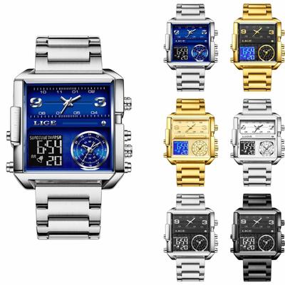 Men's Waterproof Luminous Running Alarm Clock Watch