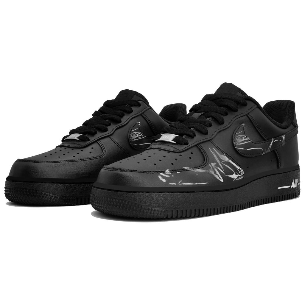 Nike Air Force 1 07 Wan Hua Tang, Fără Compromisuri, Cutie Rezistentă la Alunecare Pantofi Skateboard cu Top Jos Unisex Negru Premium CW2288-001(Echipa113-S-BOX)