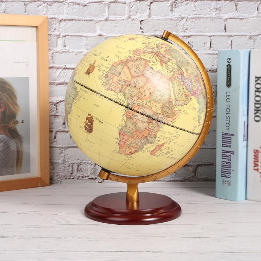25CM 3D Antique Globe School Supplies Teaching Tool Desktop Decor Educational Toy25cm Antique with