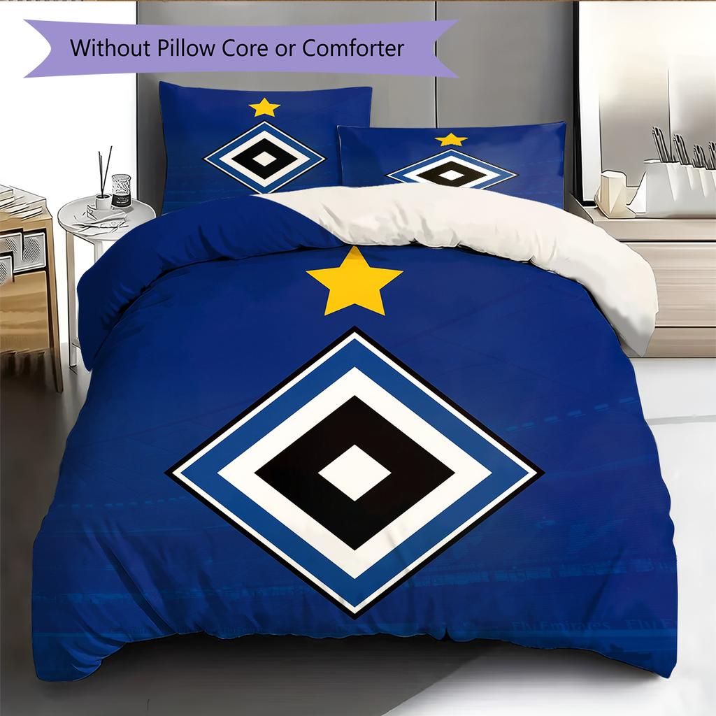 Hamburger SV Pattern Bedding Home Decoration Birthday & Festival Gift (1 * Duvet Cover + 2 * Pillowcase, Without Core)