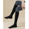 Chaussettes d'hiver tricotées pour femmes, chaussettes au-dessus du genou, antidérapantes, hautes, épissées ensemble, chaussettes chaudes pour femmes, bas de printemps pour femmes