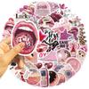 10/30/50pcs Pink Downtown Girl Ins Style Stickers Aesthetic Graffiti Decals Water Bottle Phone Notebook Cute Girls Sticker Pack