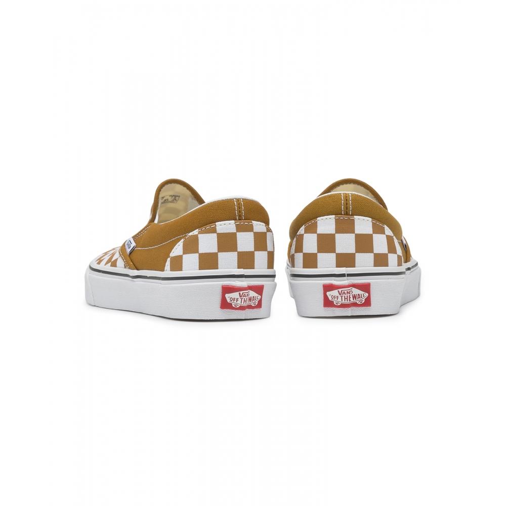 Vans Classic Slip On    Color Theory  Checkerboard Golden Brown  Vn000bvz1m71