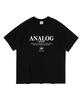 ANALOG MOOD Word Letter Short Sleeve T-Shirt (Black)
