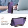 Pro iPhone X/XS Pouzdro Slot na karty Textura telete PU+ PC+TPU Kryt na telefon se stojánkem