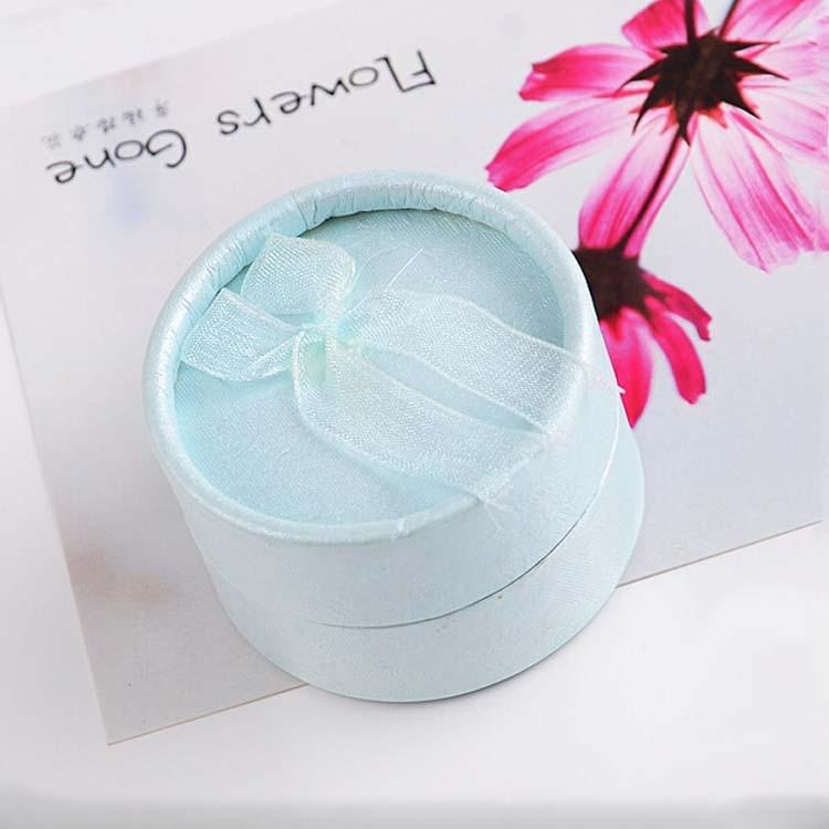 2pcs Bowknot Small Round Box Ring Earrings Packing Box Jewelry Box Jewelry Box Gift Box Random