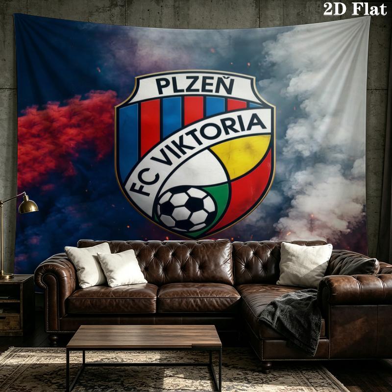 FC Viktoria Plzen Printed Tapestry – Wall Hanging for Bedrooms, Dorms, and Home Decor
