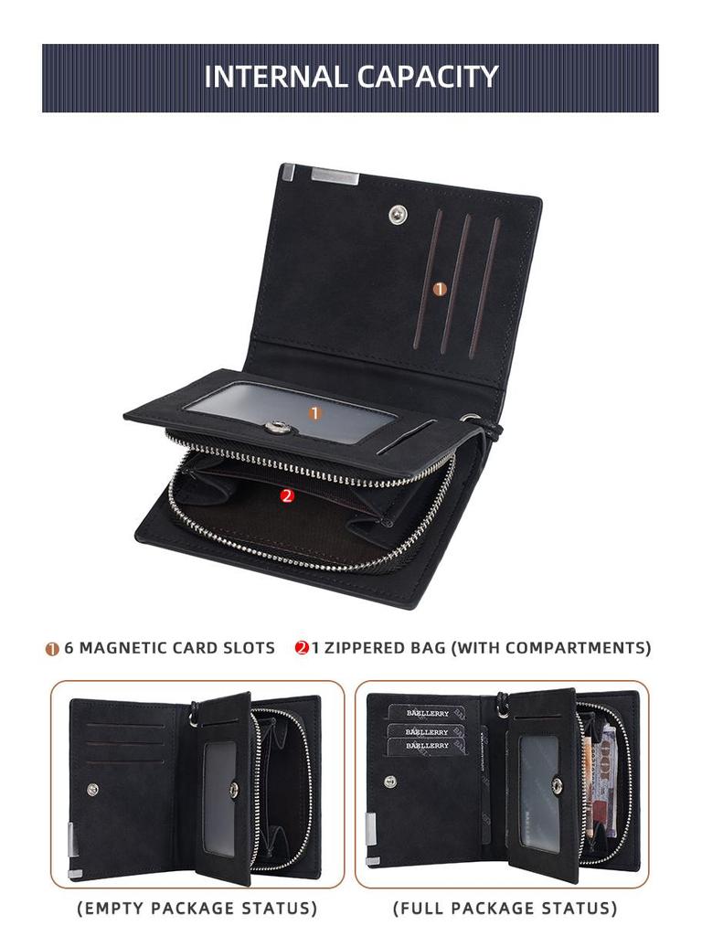 Baellerry Women's Short Korean Style High-End Trendy Card Holder Wallet