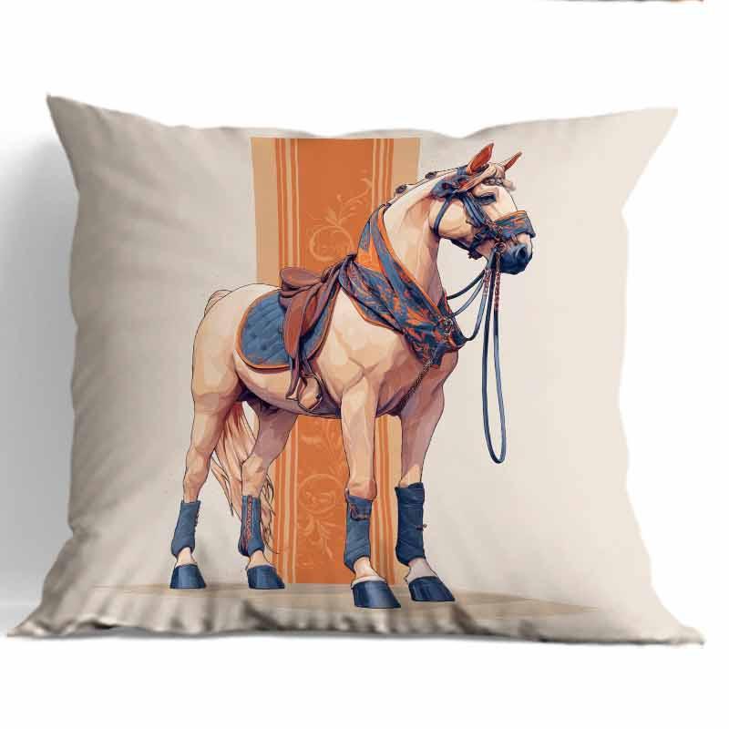 Exquisite Horse-Printed Cushion Covers for Home Decor Polyester pillowcase, sofa decorative cushion cov Headboard Pillow