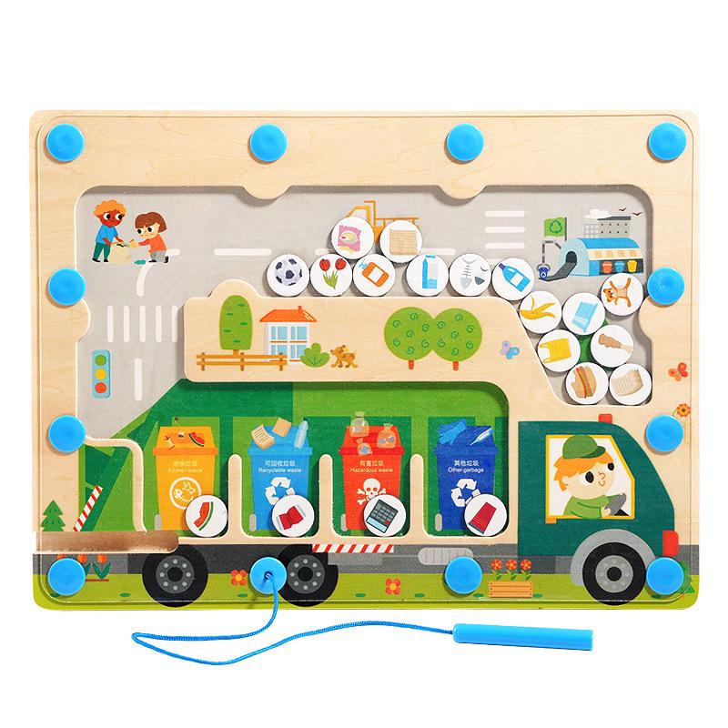 Children's Magnetic Wooden Counting & Color Game Toy