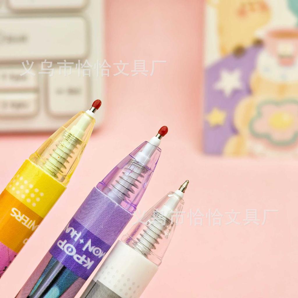 Kpop Loveci démonů 0,5mm Gelová pera Studenti Kawaii Psací potřeby Kreslené Deriváty Periferie Školní Zkouškový Pen Psaní Malování