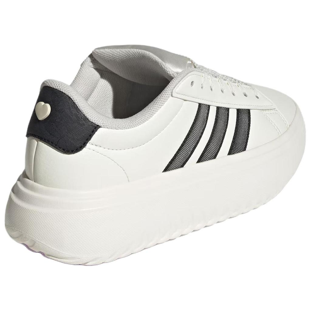 Adidas Grand Court Platform Classic Sports Low Top Tennis Shoes Women Sneakers White Black JS1832
