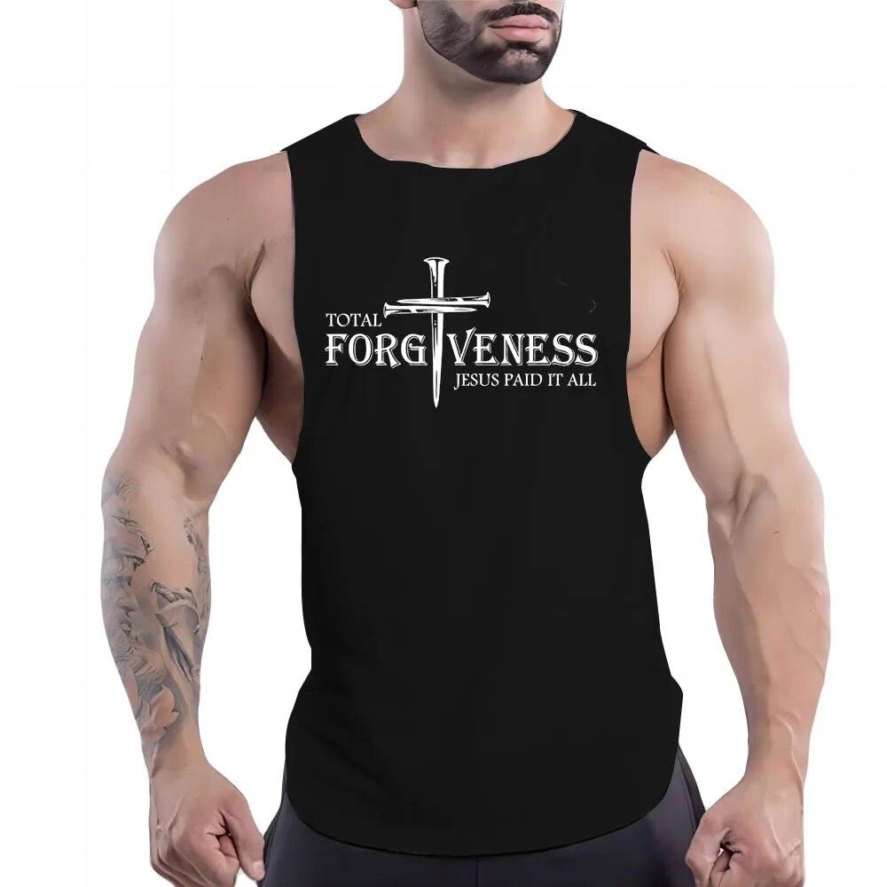 Four Seasons Adult Men'S Casual Sports Crew-Neck Vest Creative Graphics 2d Print Simple Trend Breathable Sleeveless T-Shirt