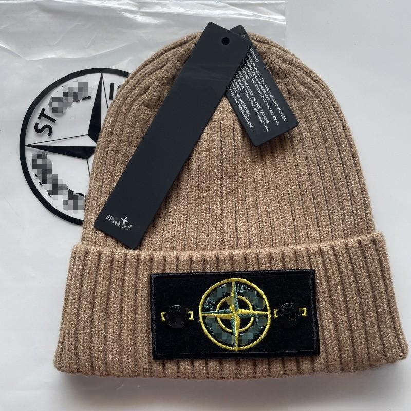 Winter Knitted Hat Outdoor Windproof Cold Proof Compass Decoration Warm Hat